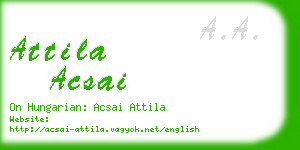 attila acsai business card